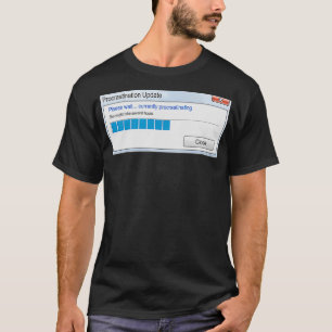 Camiseta Bar de Progresso da Atualização de Procrastinação