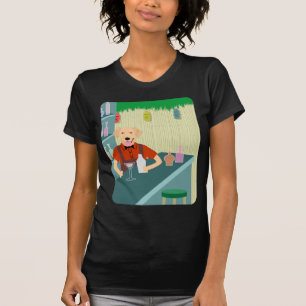 Camiseta Bar de Tiki do golden retriever