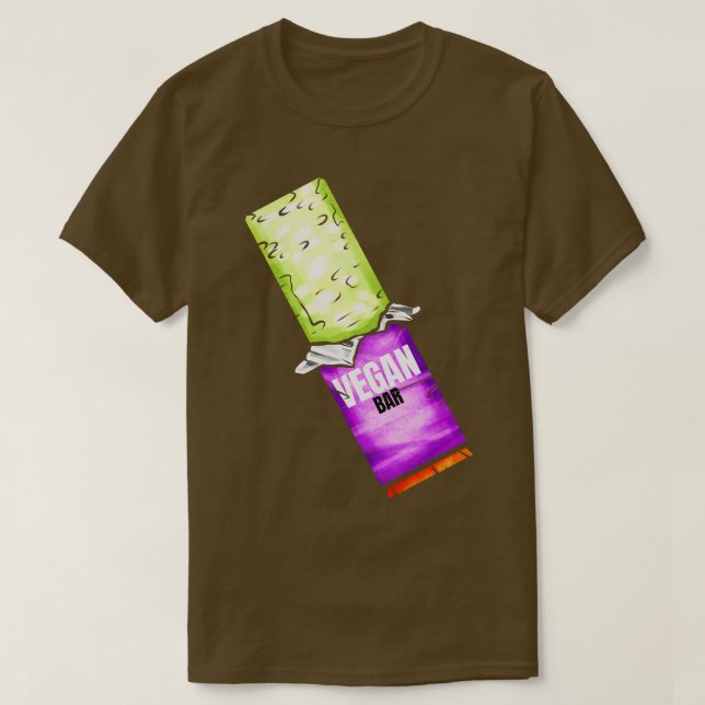 Camiseta Bar De Vegan Verde Para Vegetariano E Vegan (Frente do Design)