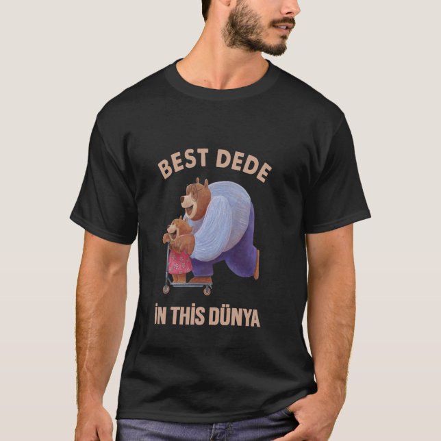 Camiseta Bär-Dede ensina a neta a andar de patinete - (Frente)