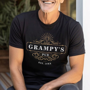 Camiseta Bar Doméstico do Pub de Grampy Personalizado Estab