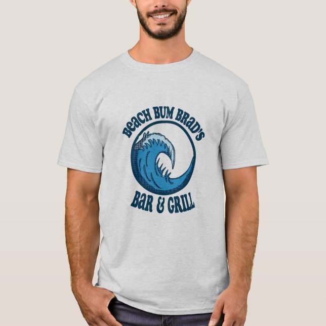 Camiseta Bar e Grill Beach Bum Brad (Frente)