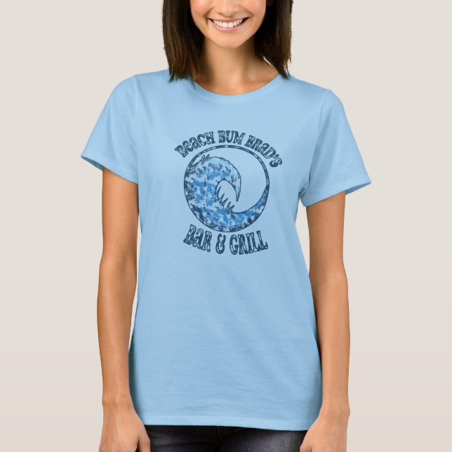 Camiseta Bar e Grill Vintage Beach Bum Brad (Frente)
