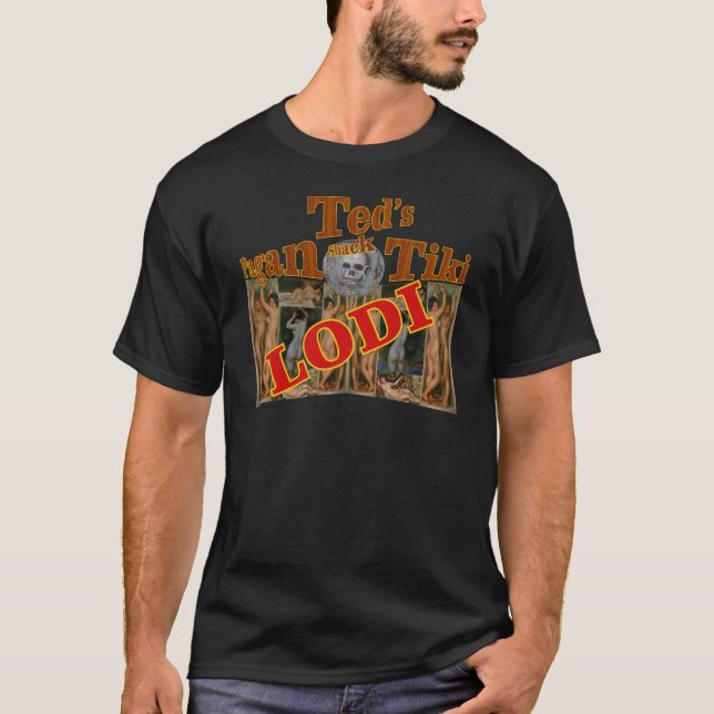 Camiseta Bar Enoteca Tiki Pagã da Ted Lodi Califórnia (Frente)