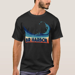 Camiseta Bar Harbor Maine Retro Surf  Velas & Férias de Pes