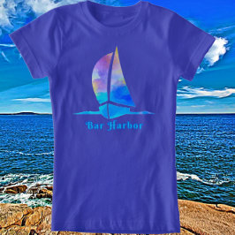 Camiseta Bar Harbour Maine Watercolor