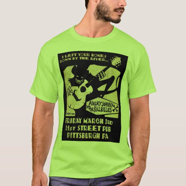 Camiseta Bar irritado T da rua de Johnny @ 3ø (Frente)