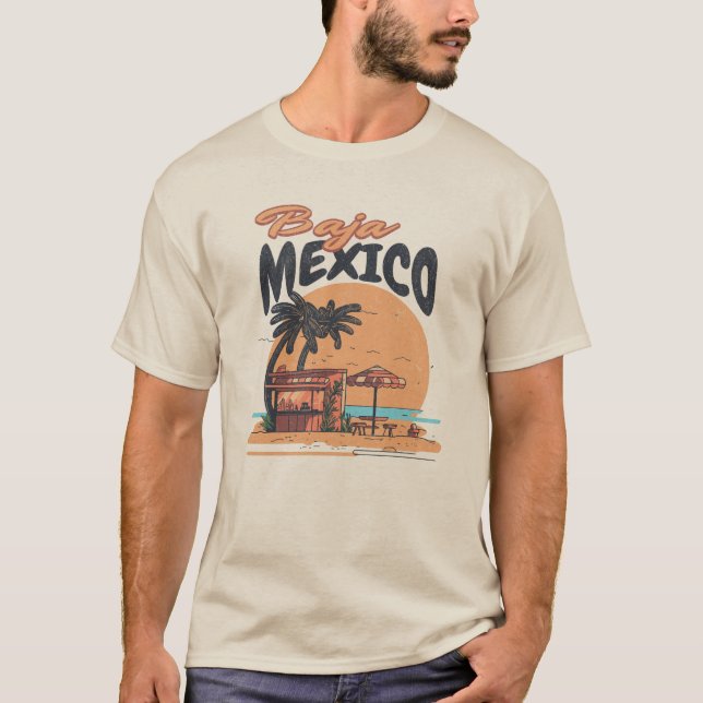 Camiseta Bar litoral do México Baja aflita (Frente)