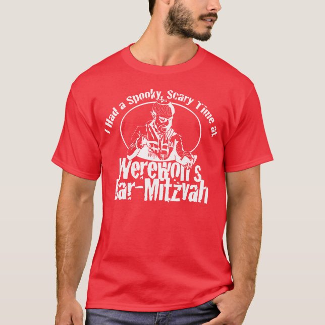 Camiseta Bar Mitzvah do homem-lobo (Frente)