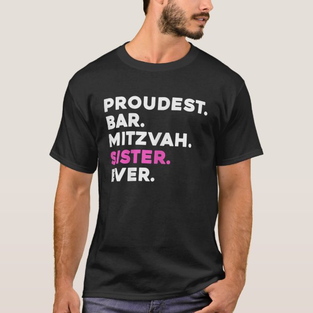 Camiseta BAR MITZVAH, IRMÃ JÁ Jewish Celebration (Frente)