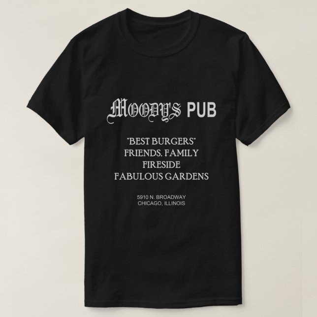 CAMISETA BAR MOODY'S, CHICAGO, IL (Frente do Design)