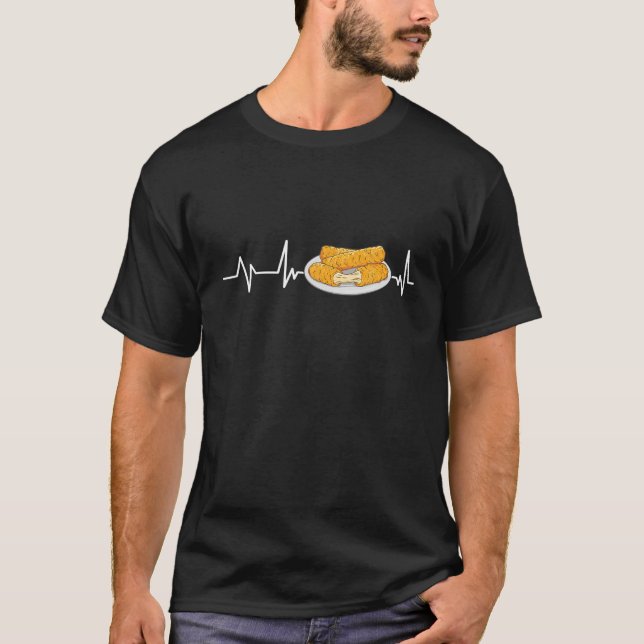 Camiseta Bar Mozzarella Heartbeat Mozzarella Gift (Frente)