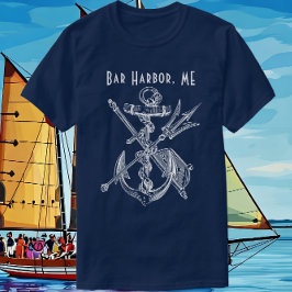 Camiseta Bar Náutico Viagem Maine Boat Anchor