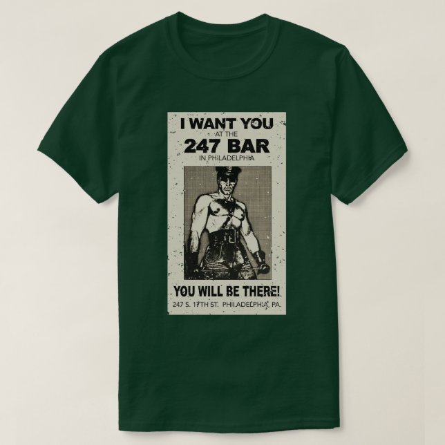 Camiseta Bar Philly Vintage Gay (Frente do Design)