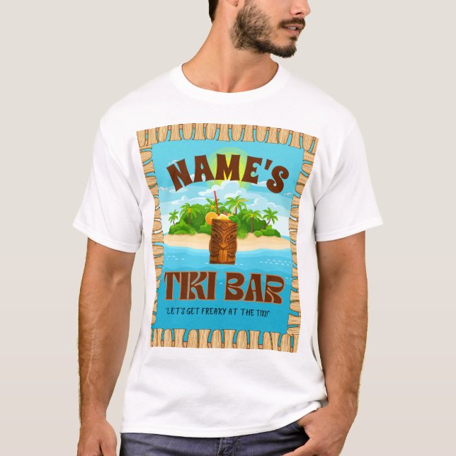 Camiseta Bar T-Shirt Tiki Personalizado (Frente)