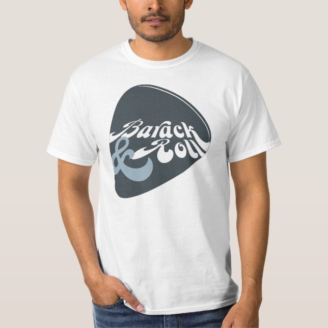 Camiseta Barack e T claro de Obama do rolo (Frente)