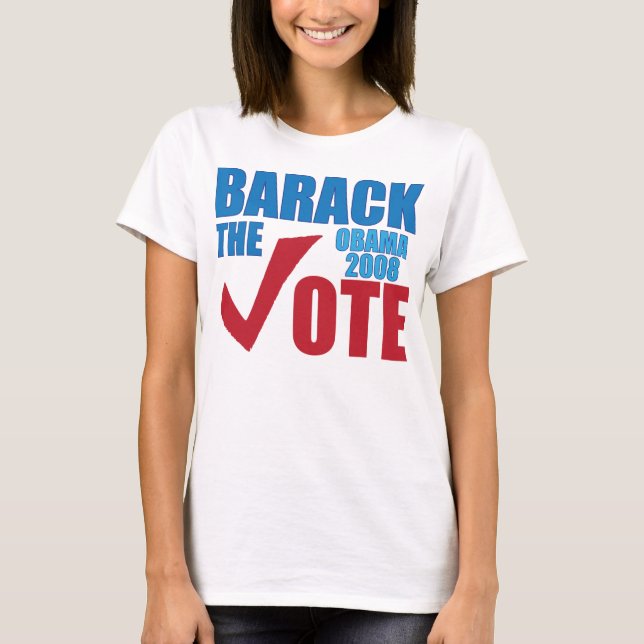 Camiseta Barack o voto! Campanha eleitoral 2008 de Obama (Frente)