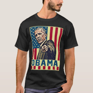 Camiseta Barack Obama 44 dos EUA Presidente Pop Art Vintage