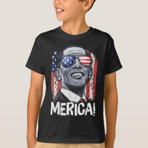 Camiseta Barack Obama 4 De Julho Homens Da Merica Mulheres