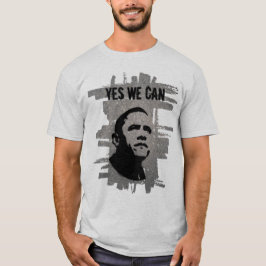 Camiseta Barack Obama. Asfalto do estêncil
