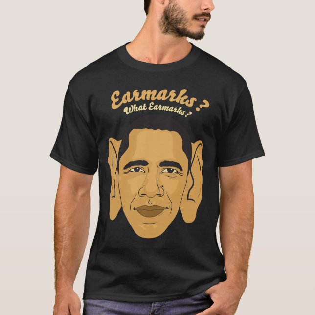 Camiseta Barack Obama assinala o T: "Que assinala? " (Frente)