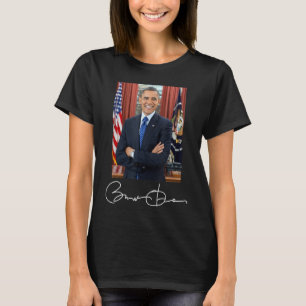 Camiseta Barack Obama Assinatura e Retrato