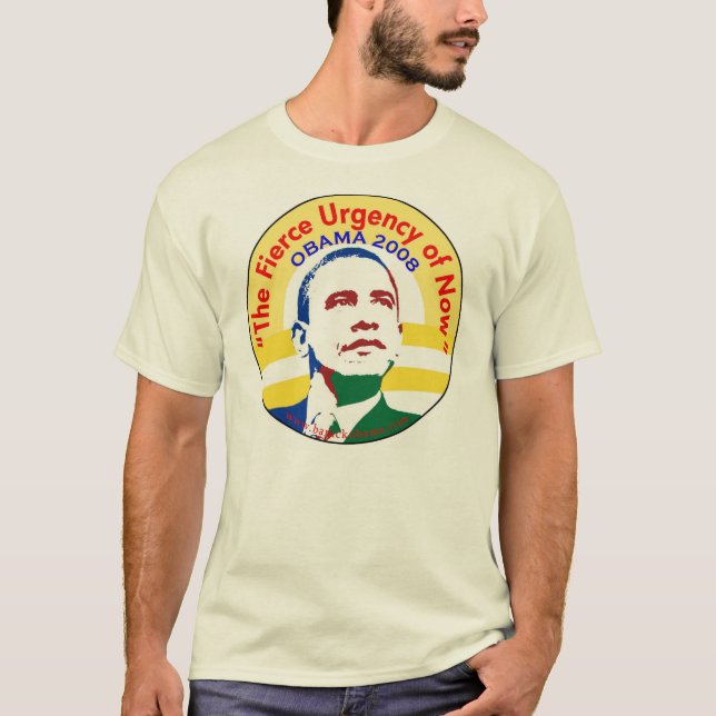 Camiseta Barack Obama Biden a urgência feroz de agora (Frente)