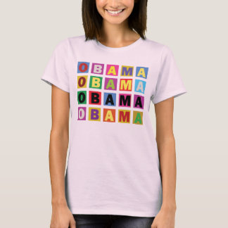 Camiseta Barack Obama Colorful Rainbow