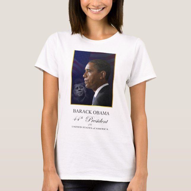 Camiseta Barack Obama com o Presidente Kennedy Shirt (Frente)