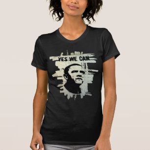 Camiseta Barack Obama. Concreto do fundo do estêncil