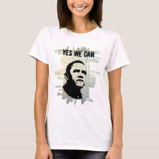 Camiseta Barack Obama. Concrt do estêncil
