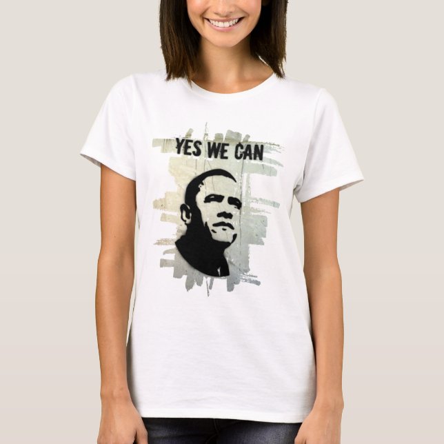 Camiseta Barack Obama. Concrt do estêncil (Frente)