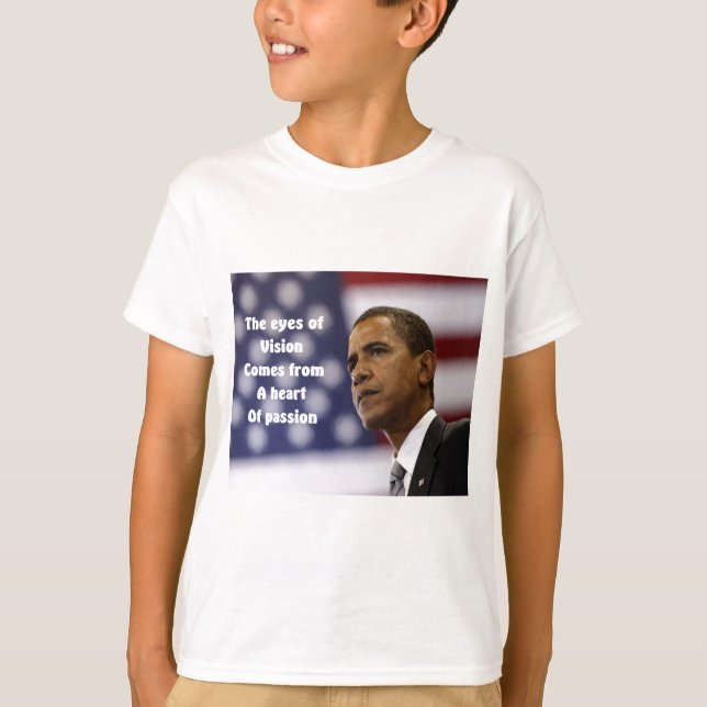 Camiseta Barack Obama coração da paixão (Frente)