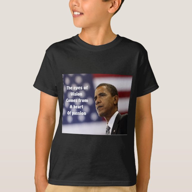 Camiseta Barack Obama coração da paixão (Frente)