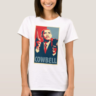 Camiseta Barack Obama - Cowbell: Parte superior das
