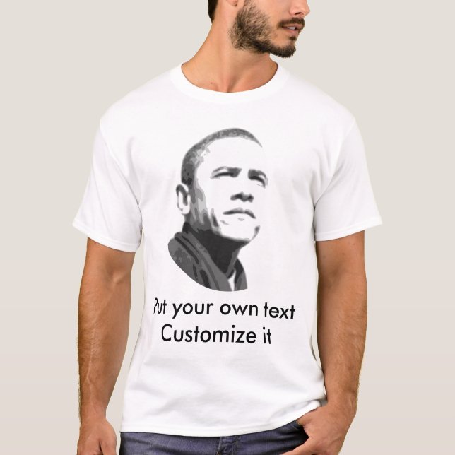 Camiseta Barack Obama - customizável (Frente)