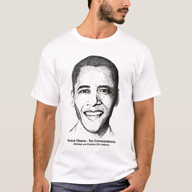 Camiseta Barack Obama dez mandamentos 2 tomou partido (Frente)
