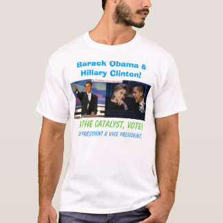 Camiseta Barack Obama e Hillary Clinton