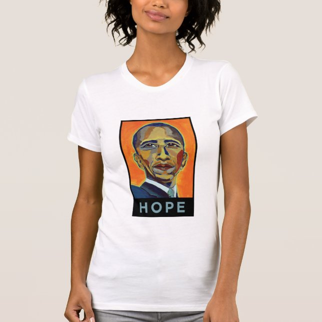 Camiseta Barack Obama - esperança - personalizado (Frente)