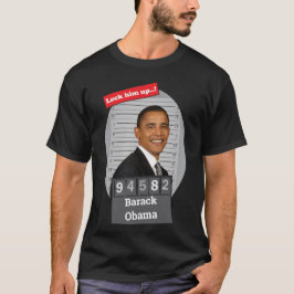 Camiseta BARACK OBAMA 🤣 Funny Mugshot Novelty Bloqueá-Lo