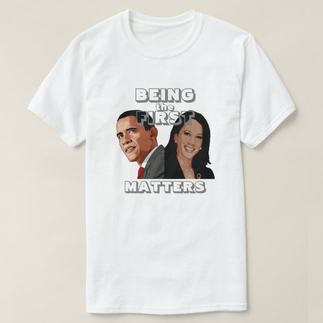 Camiseta Barack Obama Kamala Harris T-Shirt (Frente do Design)