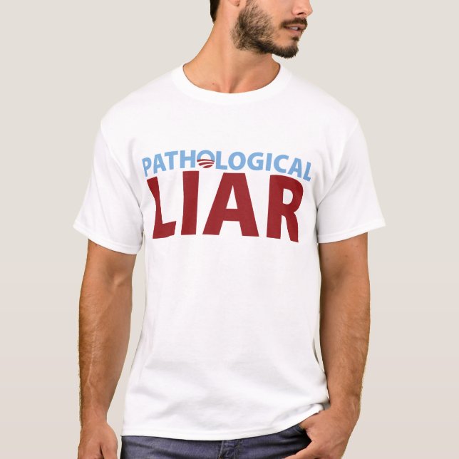 Camiseta Barack Obama: Mentiroso patológico (Frente)