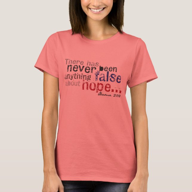 Camiseta Barack Obama - Nenhuma Esperança Falsa (Frente)