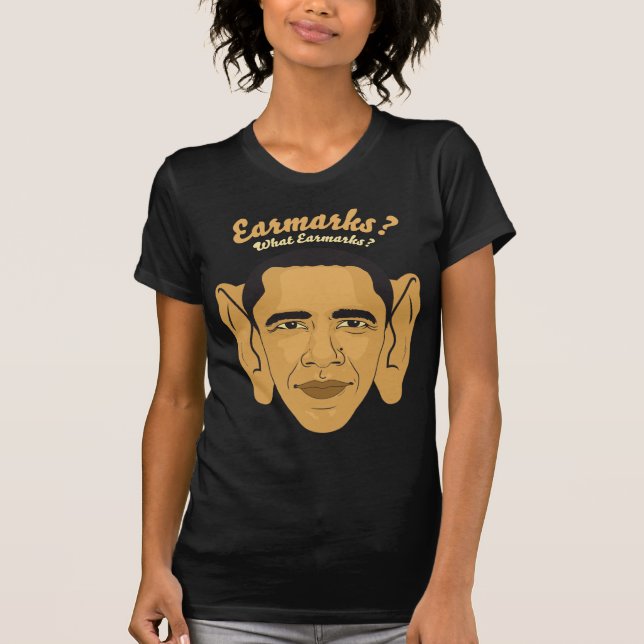 Camiseta Barack Obama o que assinala? T grande das orelhas (Frente)