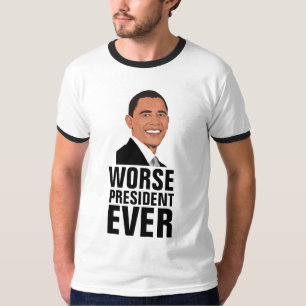 Camiseta BARACK OBAMA, Pior Presidente Ever T-shirts
