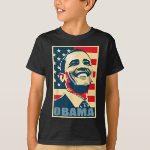 Camiseta Barack Obama Presidente 44 American Flag Happy Dem