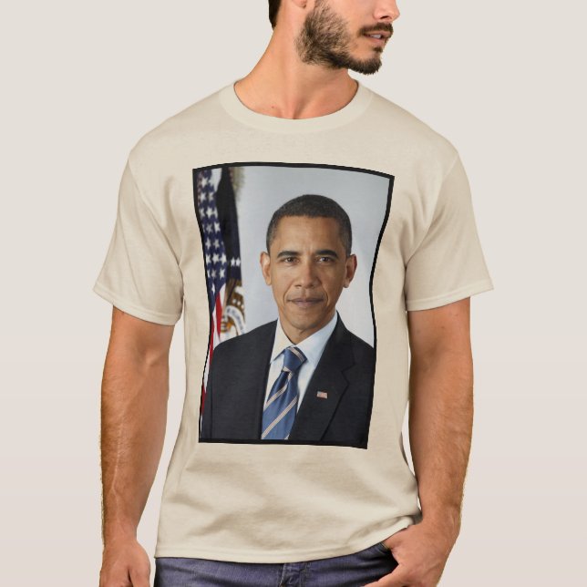 Camiseta Barack Obama Retrato Presidencial T-Shirt (Frente)