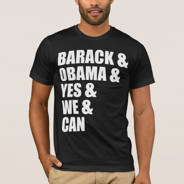 Camiseta Barack & Obama & sim & nós & podem t-shirt (Frente)