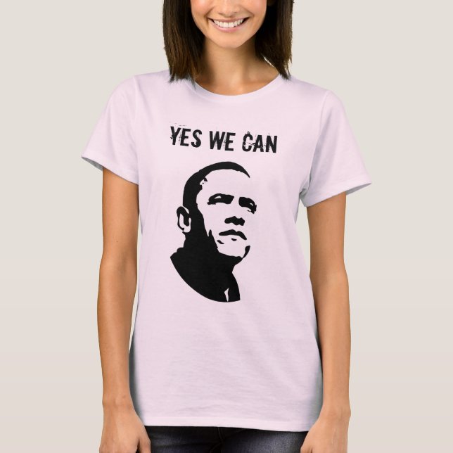 Camiseta Barack Obama SIM NÓS PODEMOS (Ambos os lados) (Frente)
