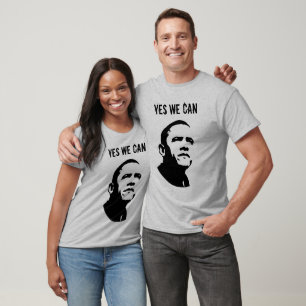 Camiseta Barack Obama: SIM NÓS PODEMOS. Luva longa